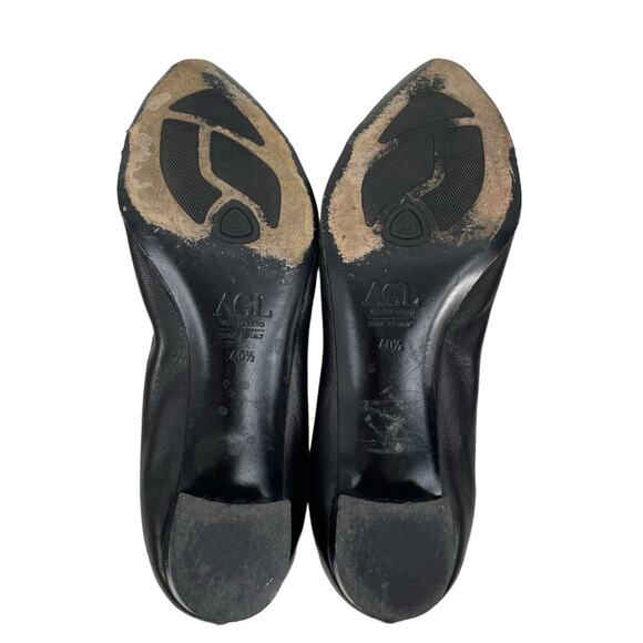 Attilio Giusti Leombruni AGL Pyramid Studded Pumps Low Heel Black Size 40.5 - Picture 8 of 11